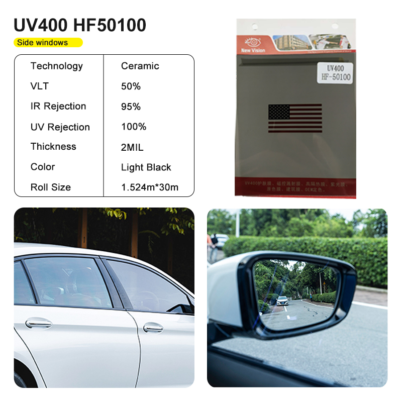 Pellicola ceramica nano UV400, 50% vlt