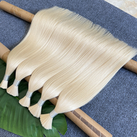 Extensions de cheveux européens russes blond platine #60 Humano Remy naturels vierges en vrac pour tressage