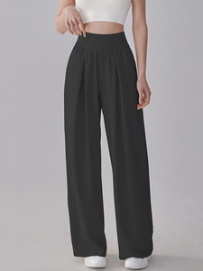 Nouveauté Pantalon large taille haute Pantalon de <span class=keywords><strong>yoga</strong></span> ample et décontracté Pantalon à poches pour la vie quotidienne - Product Image 5