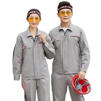Tenues de Travail Unisexe Personnalisées de Haute Qualité Gris Rouge Bleu Bleu Foncé avec Logo Personnalisé pour Atelier, Mineur, Usine, Hommes – Ensembles de Travail