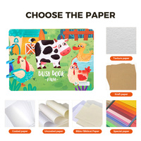 Libro ocupado de encuadernación en espiral impreso personalizado para niños en edad preescolar y niños pequeños hecho de papel duradero para cuentos infantiles
