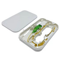 Toma de corriente de pared de fibra óptica SC, caja de terminación óptica de plástico, placa facial Nap, 1 núcleo