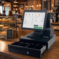 Système de point de vente Cashcow avec lecteur de codes-barres, Intel I3, écran tactile capacitif 10 points de 15 pouces, 8 Go de RAM, résolution 1024x768, Wi-Fi 6, Windows