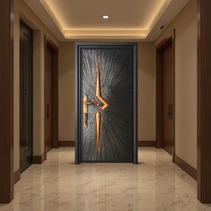 Porte d'entrée Sofia SFT-004, anti-effraction, manuelle, à battants, complète, pour usage résidentiel et commercial - Product Image 1