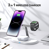 Support de chargeur sans fil Schitec 3 en 1 3W 7.5W 10W 15W chargeur sans fil magnétique puissant pour appareil mobile multi sans fil