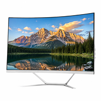 Computadora todo en uno OEM Cured de 27 pulgadas con pantalla Full HD ultrafina, PC para juegos con procesador Intel de cuatro núcleos, configuración completa para trabajo, estudio y transmisión en streaming.