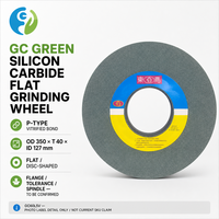 Meule en carbure de silicium vert GC46, fabricant, 350x40x127mm, pour meulage grossier du carbure de tungstène, pour rectifieuse de surface 7140 7150