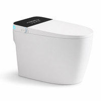 Siège de toilette intelligent avec télécommande, couvercle de bidet électrique chauffant, eau chaude, séchage à l'air, drainage en S, double chasse d'eau