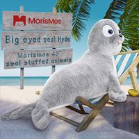 Peluche géante douce en forme de phoque gris, jouet en peluche pour enfants et amateurs d'animaux marins
