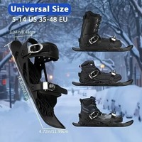Mini-skis portables réglables, chaussures de neige légères pour adultes et enfants, patins à neige d'hiver pour l'extérieur, vente en gros