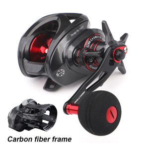 Carrete de Pesca Baitcasting TS600 de Fibra de Carbono para Mano Derecha, Carrete de Lanzamiento Largo para Pesca en Playa y Océano, Carrete de Tambor para Señuelos Artificiales - Product Image 2