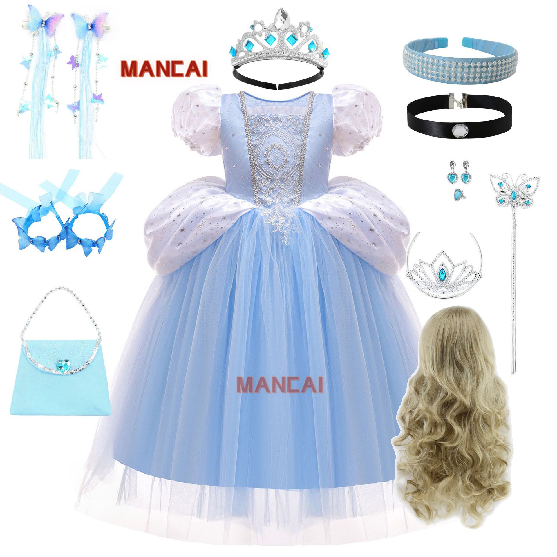Belle Blue Dress Cosplay - Elegant Princess Costumes