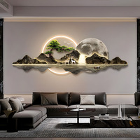 Vente en gros sur mesure Art mural illuminé par LED pour la maison Art mural de luxe sur toile Peinture à lumière LED 3D pour la décoration intérieure