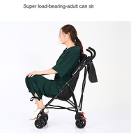 Poussette bébé portable à 4 roues, cadre en acier inoxydable, légère, pliable, amortisseur, frein, charge lourde, grande capacité