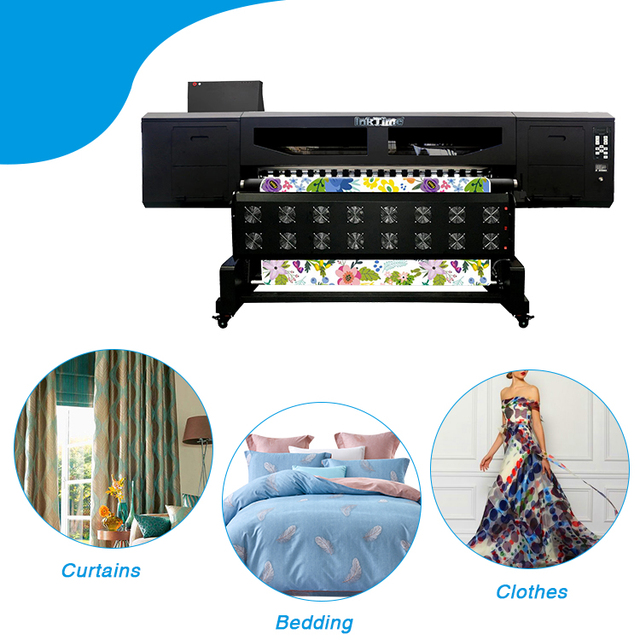 InkTime 2024 4 Heads I3200 Thermal Transfer Large Format 1.9m Dye-sublimation Paper Printer Sublimation Printer for t Shirts