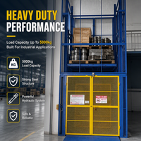 Plateforme élévatrice verticale industrielle haute performance pour marchandises, élévateur hydraulique de fret pour entrepôt logistique