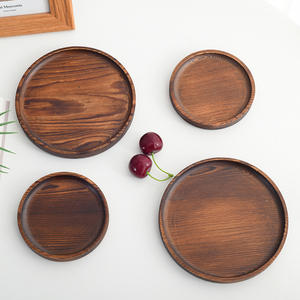 Offre Spéciale plateau de rangement biseauté rétro en bois massif écologique bougeoir en bois de couleur brûlée moderne pour la décoration intérieure - Product Image 4