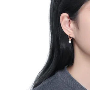 RINNTIN SE308 heiß verkaufte koreanische Ohrringe Großhandel 925 Seterling Silber Perlen ohrringe für Frauen
