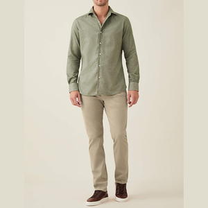 Hot Bán Dài Tay Áo Tre Mens Áo Sơ Mi, Vải Lanh Thoáng Khí Áo Sơ Mi Sang Trọng Người Đàn Ông Thiết Kế Áo Sơ Mi Cho Nam Giới/ - Product Image 4