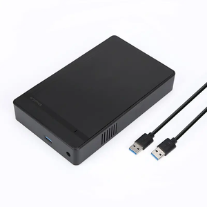 Boîtier de Disque Dur Externe Mobile en Plastique Brossé Noir de 3,5 Pouces en Gros avec <span class=keywords><strong>Port</strong></span> Série <span class=keywords><strong>SATA</strong></span> vers USB2.0/3.0 - Product Image 3