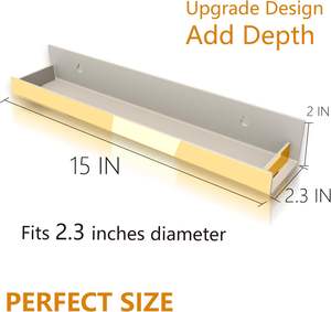 Estantes acrílicos reflectantes dorados, estantes dorados, gafas de sol modernas, estante de almacenamiento de juguetes <span class=keywords><strong>con</strong></span> imagen de aceite esencial - Product Image 3