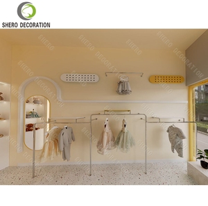 Custom Kids Clothing Store Fitting Baby Clothes Retail Shop Display <b>Shelves</b> Modern Children Clothing Shop Interior Design - Product Image 4