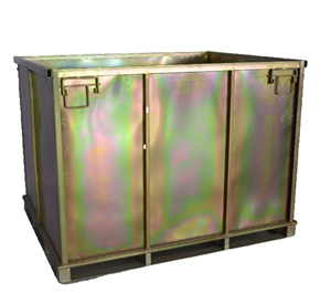 BHK-B01 Large storage capacity collapsible Steel Industrial Stillage Bin Rubber Pallet box