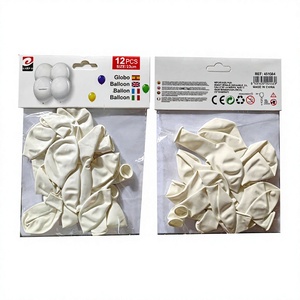 Palloncini in Lattice Bianchi Usa e Getta 12 Pezzi 23cm per Decorazioni Festa Interna - Product Image 1