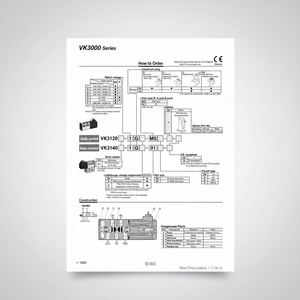 Soupape de commande VK3120-5D-M5 électrovanne pneumatique SMC - Product Image 1