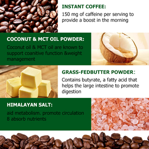 Factory Direct Keto Coffee with Himalayan Salt Boost <b>Metabolism</b> Increase Energy Levels Promote Brain Burn Calories Coffee - Product Image 6