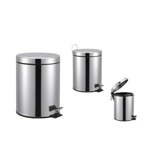 2025 chambre d'hôtel ronde en métal pédale poubelle hôtel poubelle salle de bain poubelle - Product Image 6