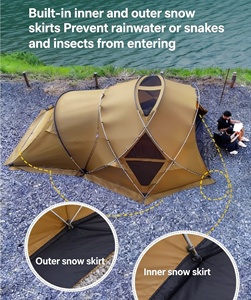 Tente <span class=keywords><strong>de</strong></span> montagne professionnelle ultra-légère à double couche pour quatre saisons, ouverture rapide, grand espace pour les expéditions en haute altitude, résistante aux intempéries - Product Image 3