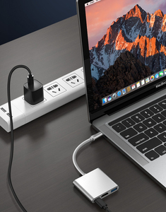 3-in-1 4K USB 3.0 + TYPE-C 100W + HDTV OTG HUB Hợp kim nhôm Adapter Docking Station 3 trong 1 loại C USB Hub - Product Image 6