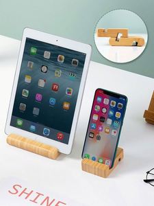 Soporte de Escritorio Ecológico y Creativo de Bambú para Teléfono Móvil y Phablet, Ideal para Oficina, Cocina y Carritos - Product Image 3