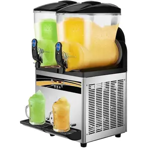 Woomaster Factory Direct Ice Drink Frozen Slushy Machine Commercial 2 Tank for Beverage Shop Hotels Buffets