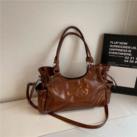 Sacs bandoulière rétro grande capacité en cuir PU pour femme, collection 2026 – Sacs fourre-tout et sacs à main en gros