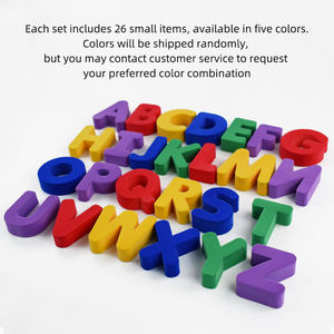 Ensemble de 26 pièces en Latex naturel lettres majuscules enfants jouet éducatif pour début Alphabet orthographe Puzzle bébé Alphabet jouets - Product Image 6