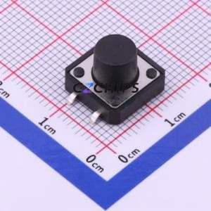 TS-1103S-B-J Tactile Switch SMD-4P,12x12mm Switch Single Pole Single Throw Round Button 1.6N Vertical Mount - Product Image 1