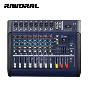 M802D 8-Kanal-Digital-Audio-Mischkonsole Audio-DJ-Mixer-Verstärker des Soundsystems