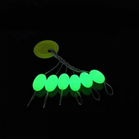 Perles de pêche lumineuses ovales en caoutchouc S M L, flotteurs, stoppeurs de ligne de pêche, accessoires de pêche