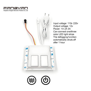 Driver di Alimentazione Integrato 110V 220V 1A 12W con Sensore <span class=keywords><strong>Touch</strong></span> Doppio per Dimmerazione Luce LED Monocolore/Tricolore e Interruttore Antiappannamento - Product Image 4