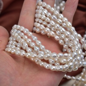 Perlas de Agua Dulce Blancas Irregulares de Estilo Barroco, Perlas de Imitación de Vidrio Sueltas para la Fabricación de Joyas, Opciones de Color Disponibles - Product Image 3