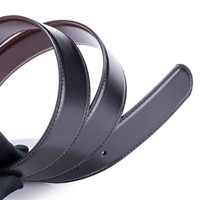 Ceinture en cuir de vachette pleine fleur double face de haute qualité LB3594, 2,9/3,4 cm, sangle de remplacement de luxe lisse pour la taille