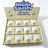 Jouet Squishy TPR Nouilles 6 cm, Bloc Souple Rempli, Aliment Simulé, Son Croquant, Rebond Lent, Anti-Stress, Jouet de Décompression