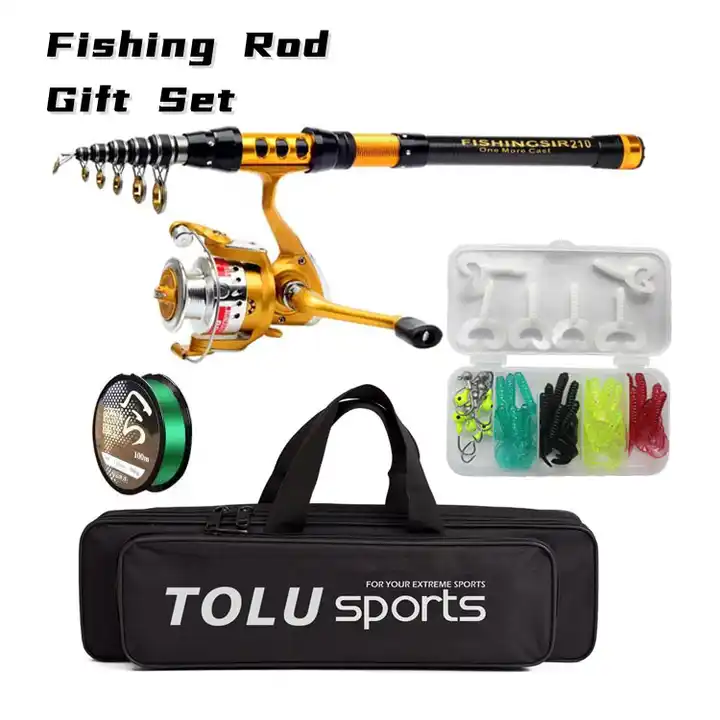 Hot Sale Fishing Reel And Rod Set 1.5m 1.8m 2.1m 2.4m 2.7m Telescopic  Spinning Fishing Rod And Reel Combo Set - Buy Fishing Rod And Reel