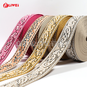 Cinturones de <span class=keywords><strong>colores</strong></span> de estilo étnico de fábrica, cinta jacquard de 50mm, correas de bolsas de poliéster ecológicas, novedad de <span class=keywords><strong>2022</strong></span> - Product Image 4