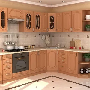 Atacado preço pronto para montar madeira sólida armário de cozinha design moderno armários de cozinha