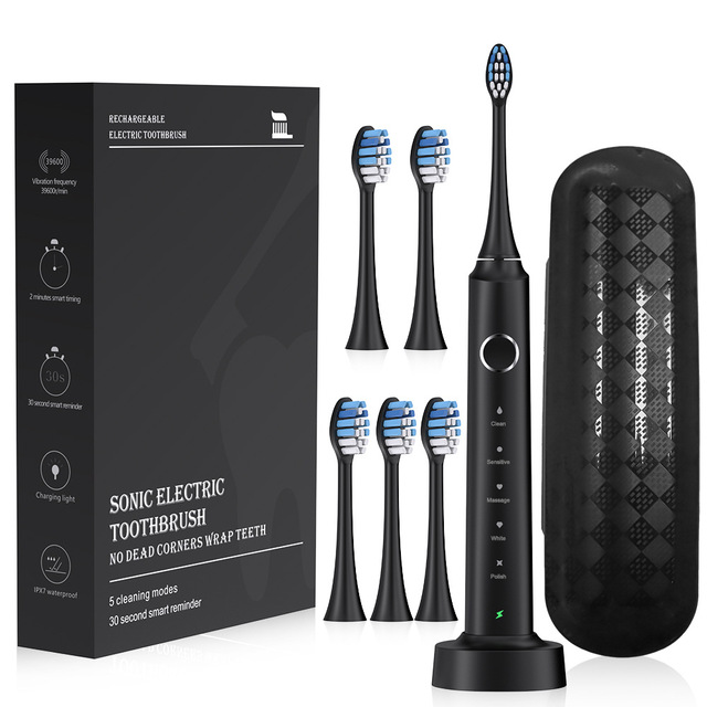 Sarmocare X700 Adult Electronic Sonic Toothbrush Custom Mini Smart Travel Toothbrushes 6 Brush Heads With Logo