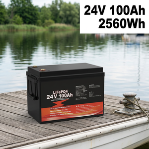 Batterie au lithium LiFePO4 24V 100Ah, batterie au lithium solaire 200Ah 300Ah pour système de stockage d'énergie solaire domestique - Product Image 1
