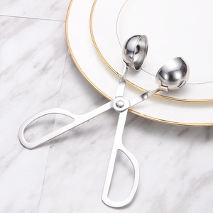 Outils de <span class=keywords><strong>cuisine</strong></span> multi-usages <span class=keywords><strong>cuisine</strong></span> 304 acier inoxydable cuisson de la viande pince à boules de glace pince à boulettes de viande pince à aliments - Product Image 4